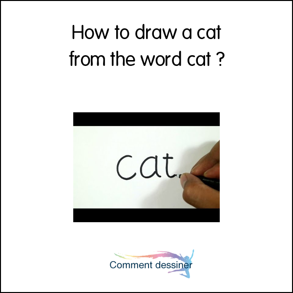 How to draw a cat from the word cat